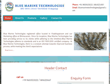Tablet Screenshot of bluemarinetechnologies.com